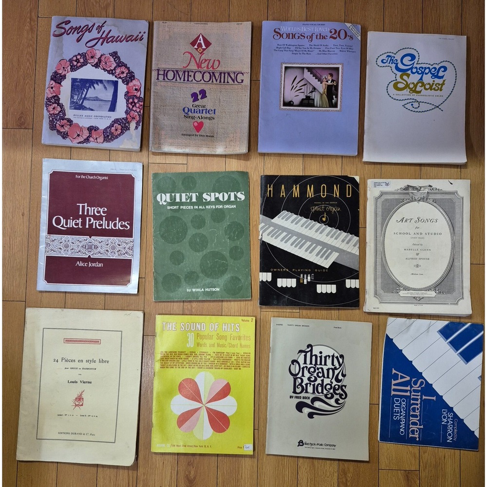 Piano/Organist Sheet Music Bundle of 12 Books (S2059)